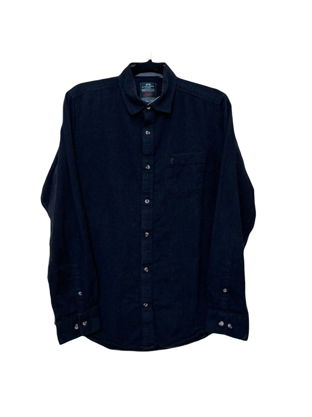 Racing Green British Style Button Up Shirt Men’s M Charcoal Long Sleeve